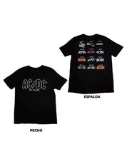 Cargar imagen en el visor de la galería, AC/DC - Camiseta "Logo History (Especial 50 Aniversario)" Unisex