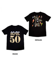 Cargar imagen en el visor de la galería, AC/DC - Camiseta "Bolt Array (Especial 50 Aniversario)" Unisex
