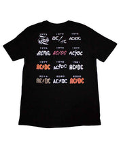 Cargar imagen en el visor de la galería, AC/DC - Camiseta "Logo History (Especial 50 Aniversario)" Unisex
