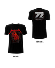 Cargar imagen en el visor de la galería, Metallica - Camiseta "Skull Screaming Red 72 Seasons" Unisex
