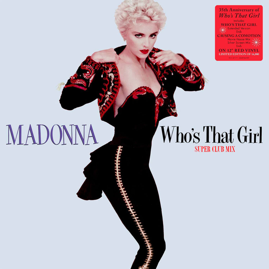 MADONNA MAXI-LP Who's That Girl Super Club Mix Red Colour