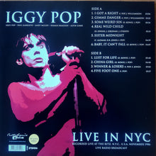 Cargar imagen en el visor de la galería, Iggy Pop ‎– Best of Live In NYC 1986
